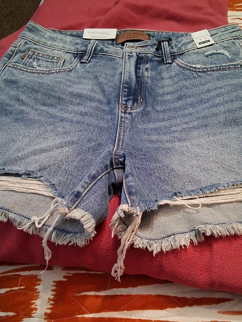 Judy Blue Light Wash Distressed Cutoff Jean Shorts